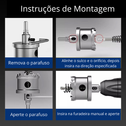 Kit de Furação de Alta Precisão para Metal